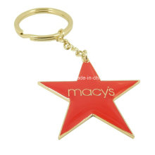 Star Keychain with Red Epoxy Dome